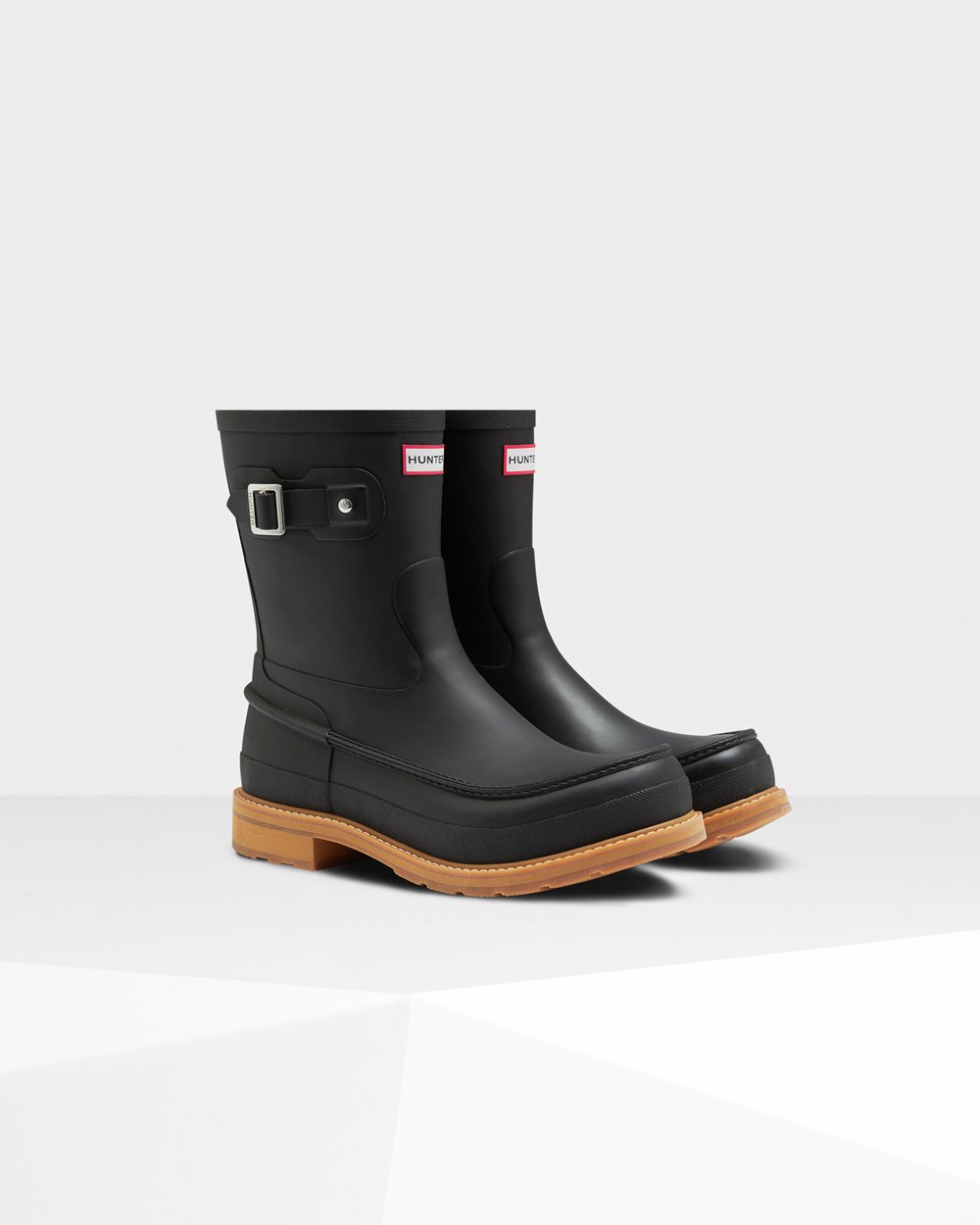 Hunter Hombre Original Moc Toe - Botas de Lluvia Negras - 283-YMSFJW